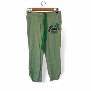 Y2K 2008 Victoria’s secret pink green striped capri pants size small